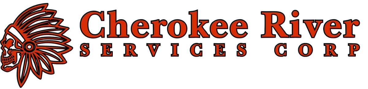 Cherokee River’s logo shows they help with things like home repair and remodeling, making it clear what the company does.
